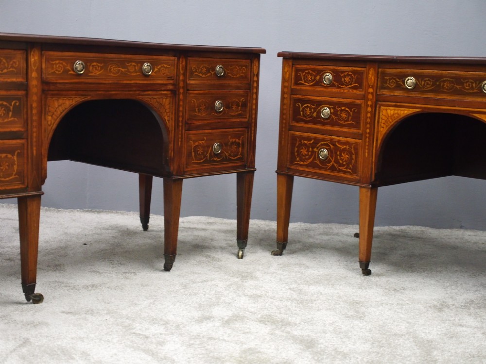 Pair of Kneehole Desks by Maple and Co. View X