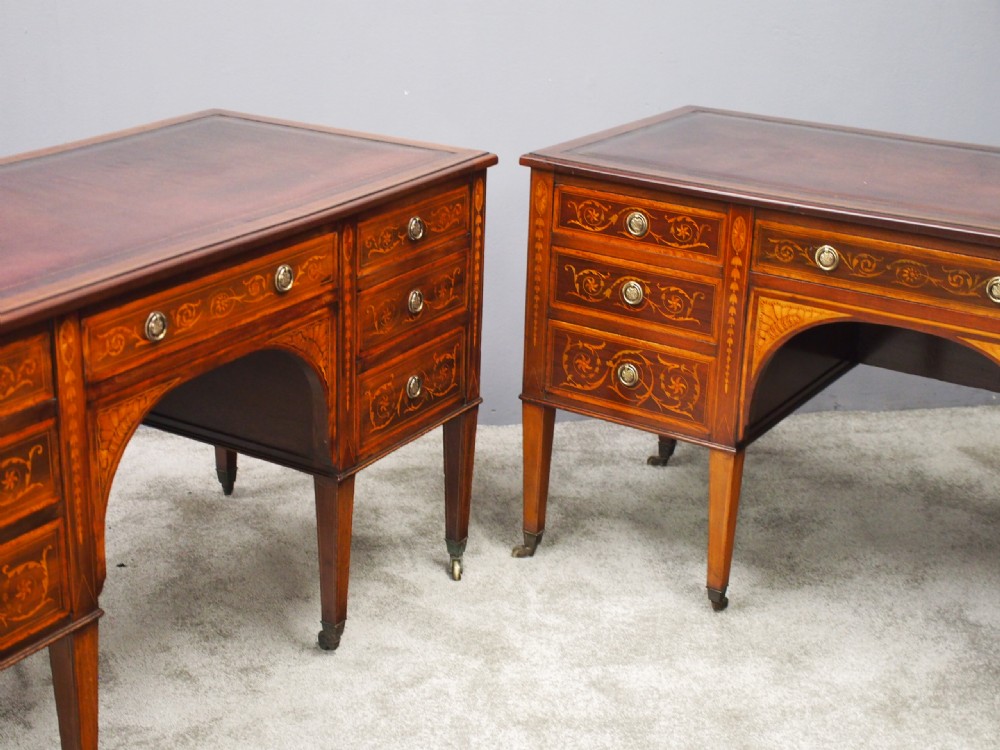 Pair of Kneehole Desks by Maple and Co. View XI