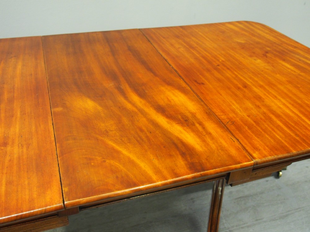 Regency Mahogany Pedestal Dining Table with 1 Leaf View IV