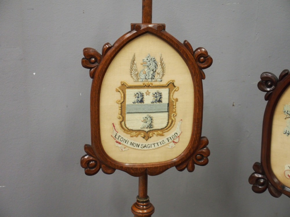 Pair of Gothic Revival Pole Screens View IV