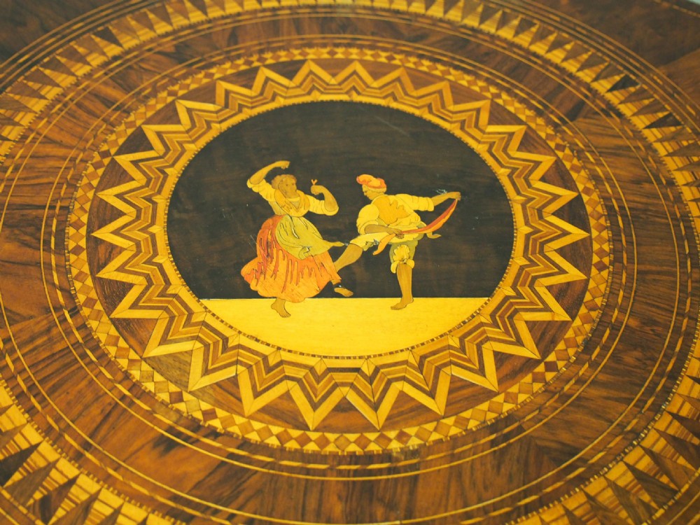 Italian Inlaid Occasional Table View III