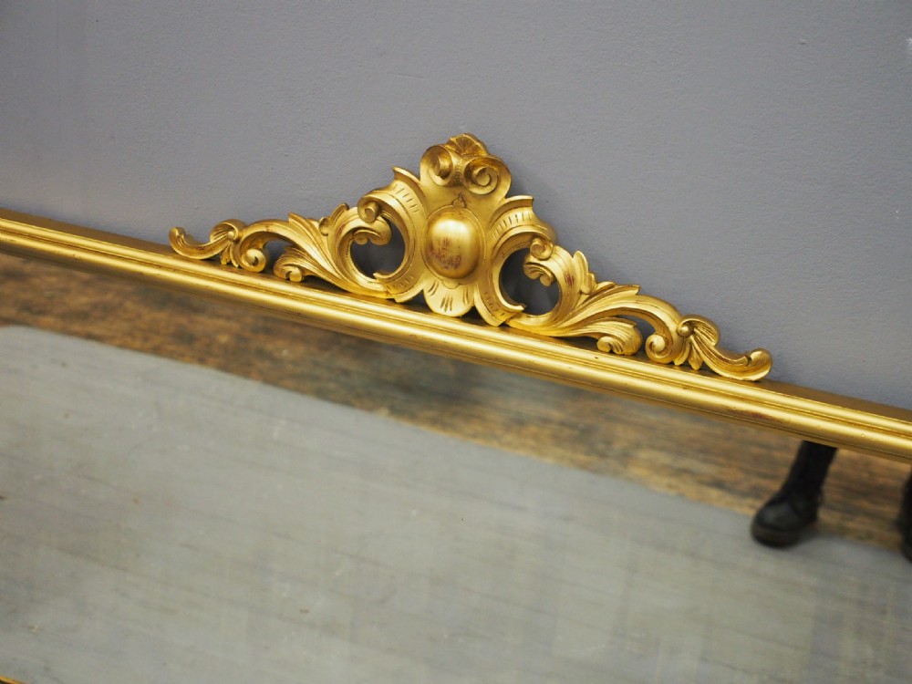 Victorian Carved Giltwood Overmantel Mirror View III