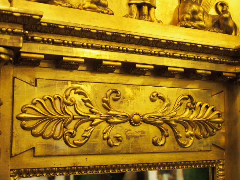 19th Century Empire Gilded Mirror View XI