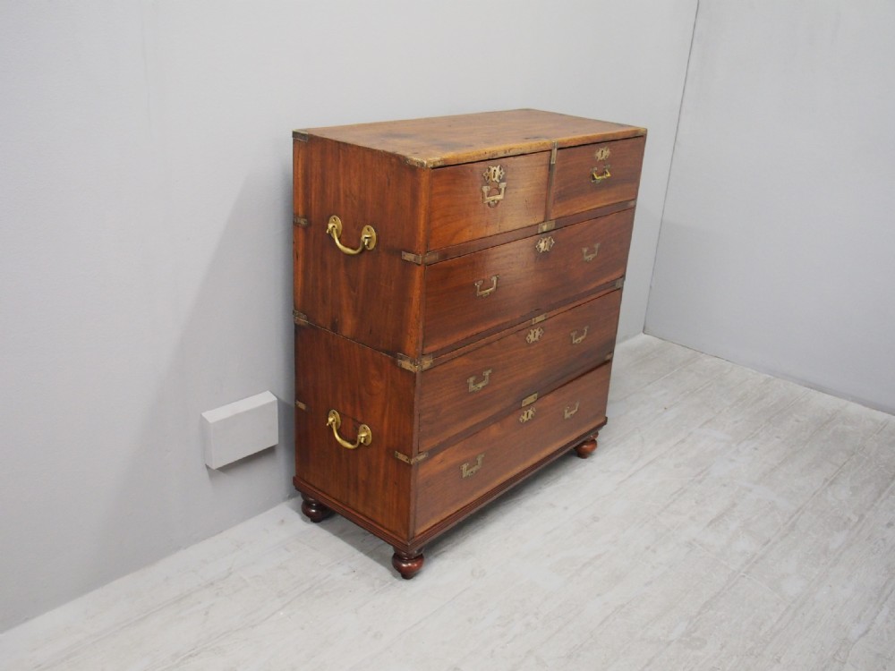 Victorian Teak Military Chest View II