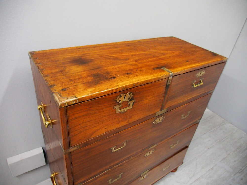 Victorian Teak Military Chest View V