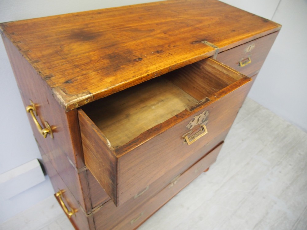 Victorian Teak Military Chest View IX