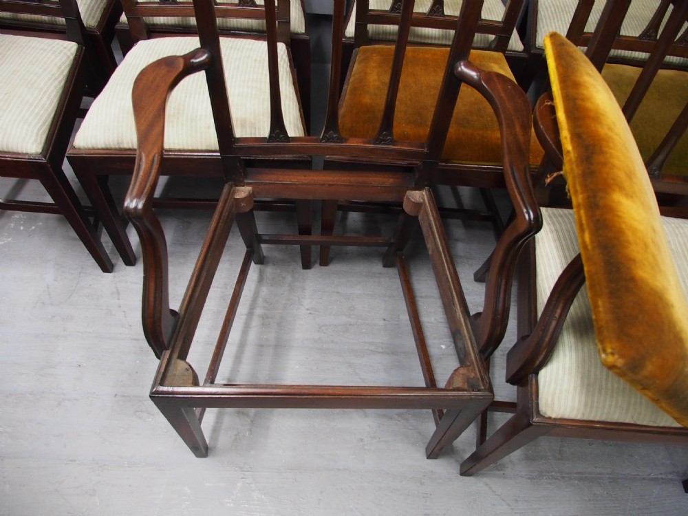 Set of 12 Scottish George III Mahogany Dining Chairs View IV