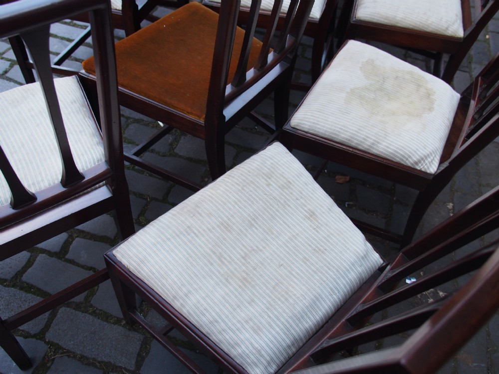Set of 12 Scottish George III Mahogany Dining Chairs View XVI