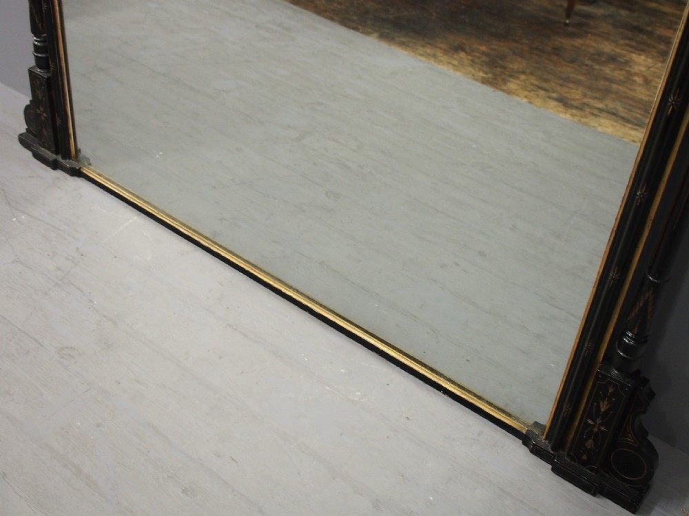 Aesthetic Movement Style Ebonized Overmantel Mirror View IX
