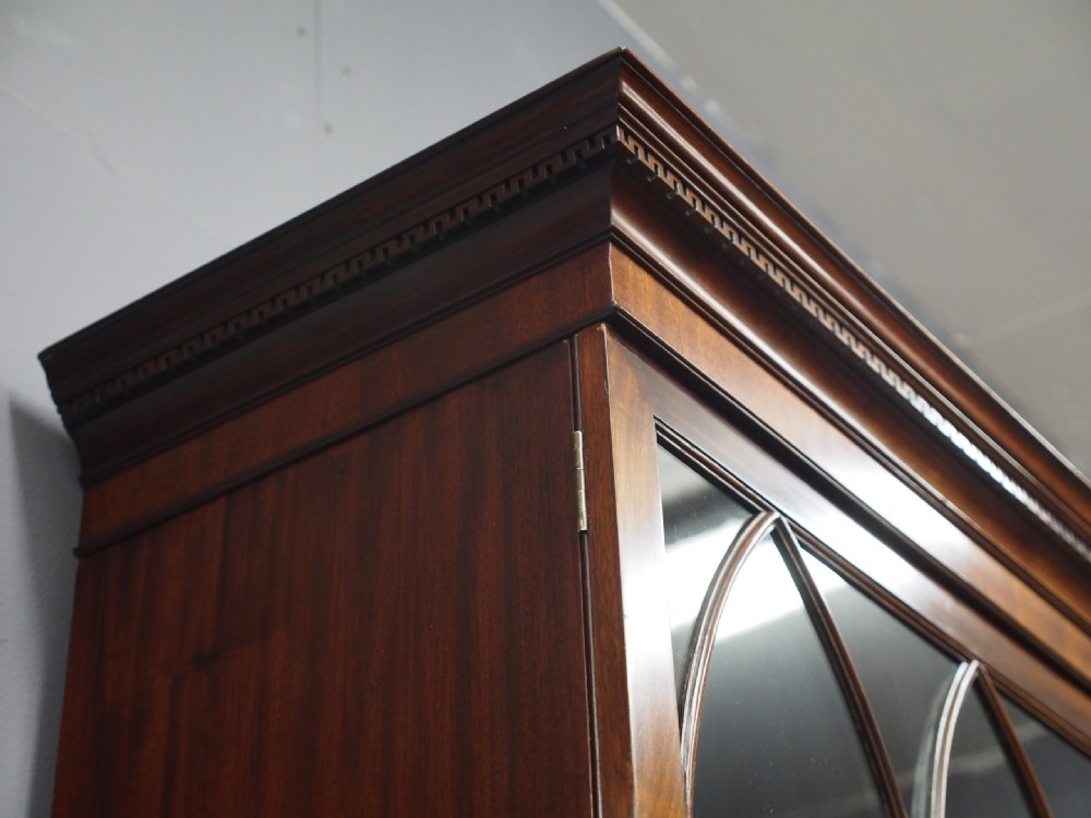 George III Style Mahogany 2 Door Cabinet Bookcase View V