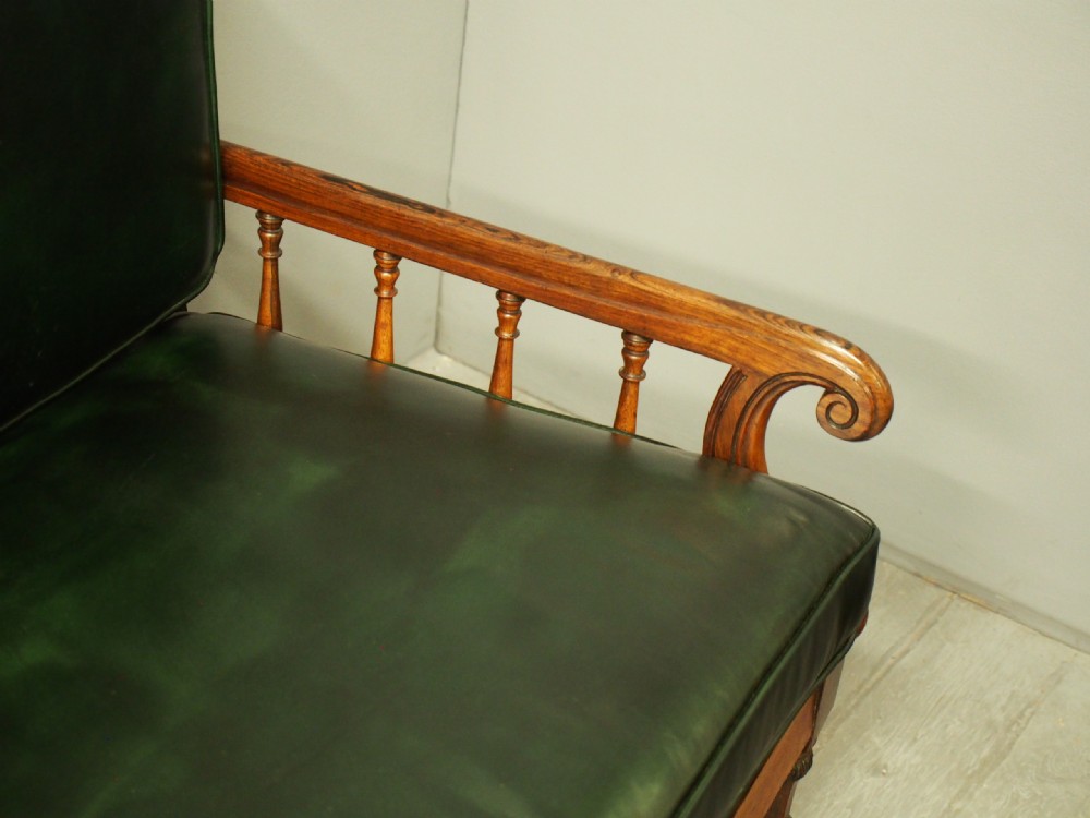George IV Rosewood and Green Leather Sofa  View IX