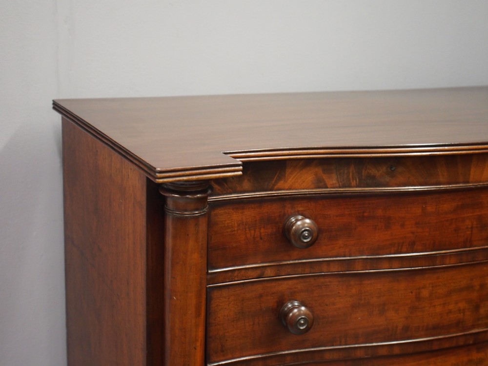Scottish Victorian Serpentine Chest of Drawers View III