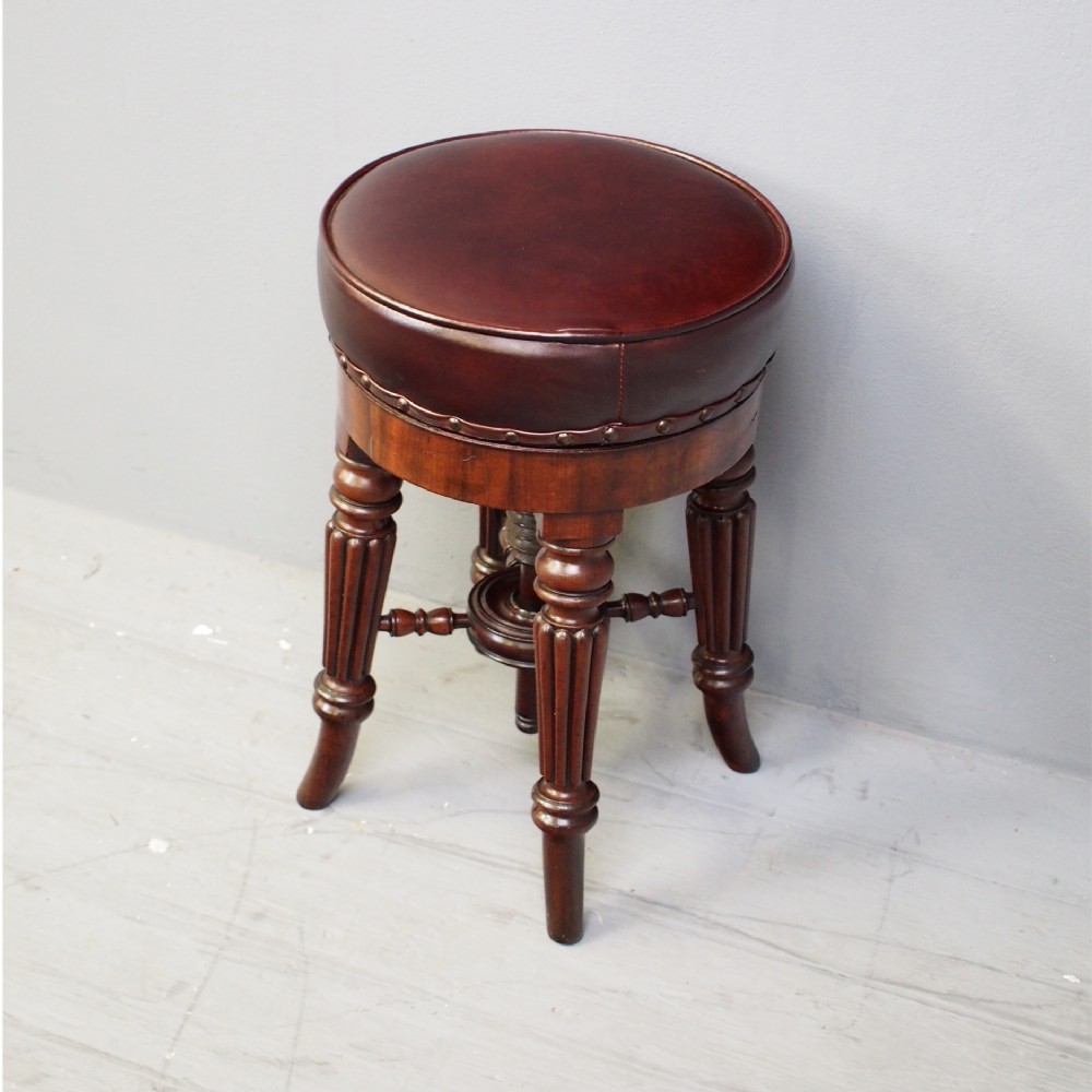 George III Mahogany Revolving Piano Stool