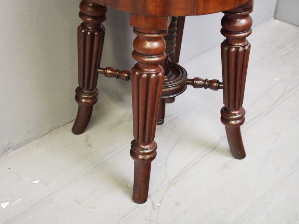 George III Mahogany Revolving Piano Stool View VI