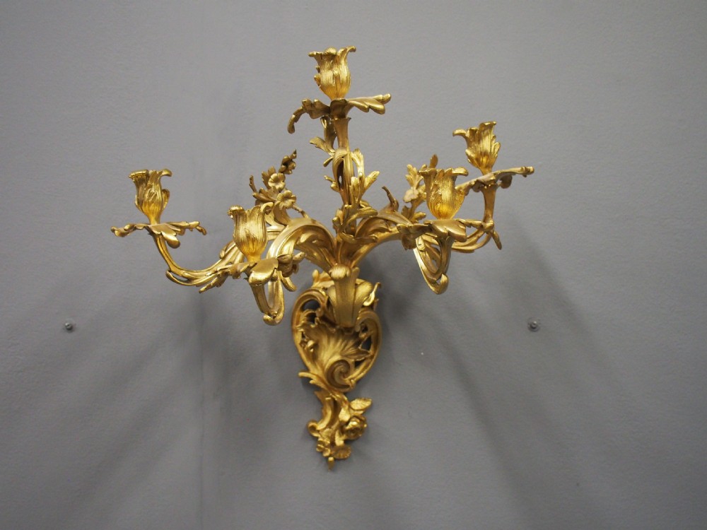 Cast Bronze and Ormolu Wall Sconce View V