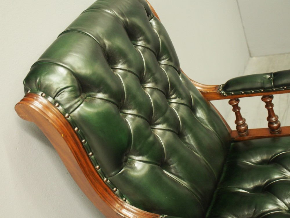 Pair of Mahogany and Leather Library Chairs View III