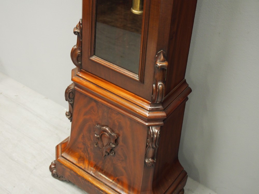 Victorian Mahogany Drum Head Longcase Clock by W. C. Shaw, Glasgow View XII
