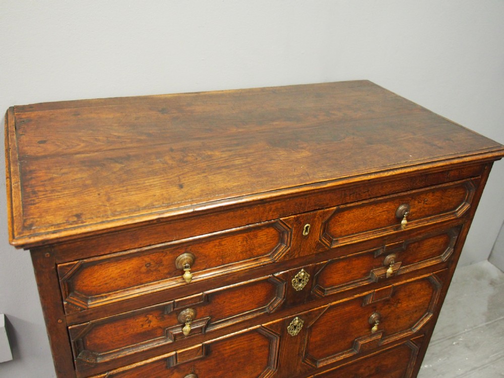 Charles II English Oak Chest of Drawers View V