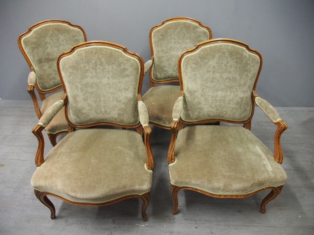 Set of 4 French Louis XV Style Armchairs View III