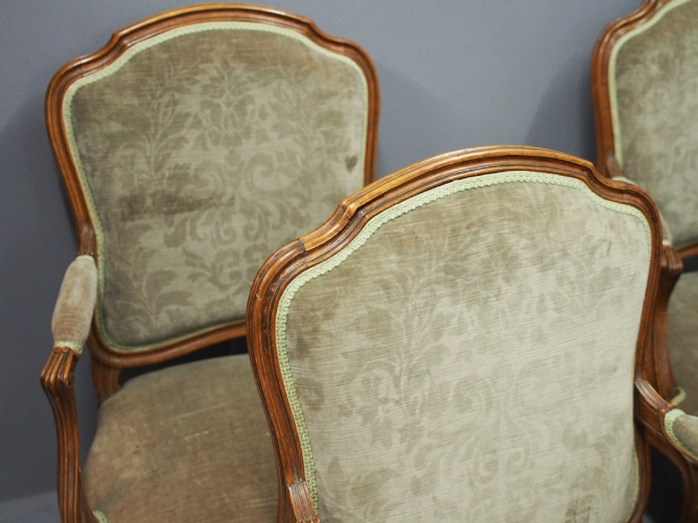 Set of 4 French Louis XV Style Armchairs View XII