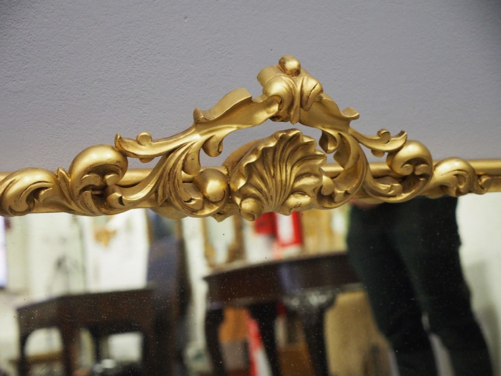 Victorian Carved Giltwood Overmantel Mirror View II