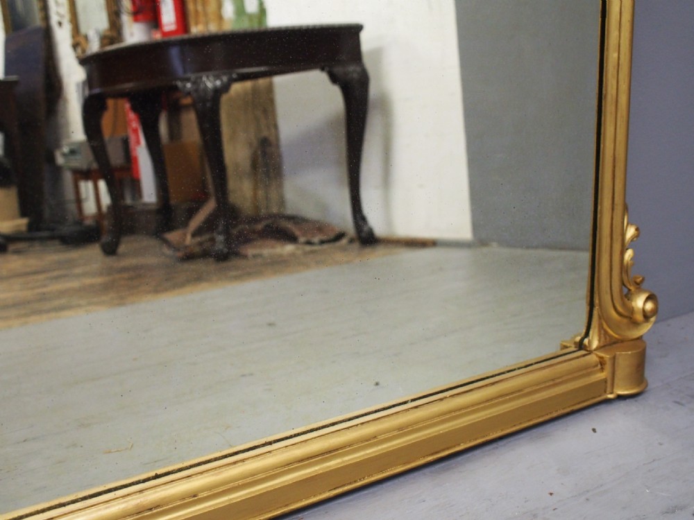 Victorian Carved Giltwood Overmantel Mirror View VI