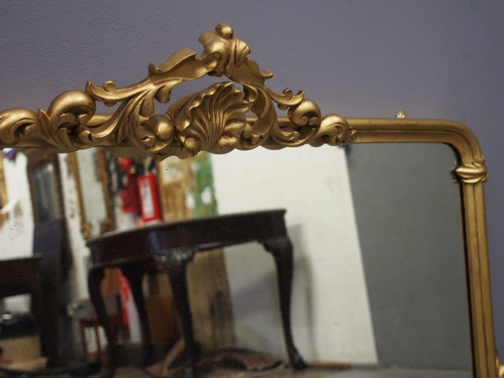Victorian Carved Giltwood Overmantel Mirror View VII