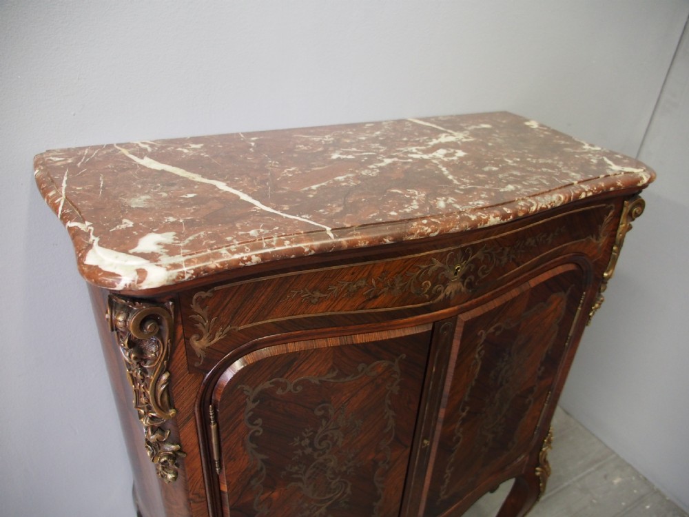 French Serpentine Fronted Rosewood Cabinet View V