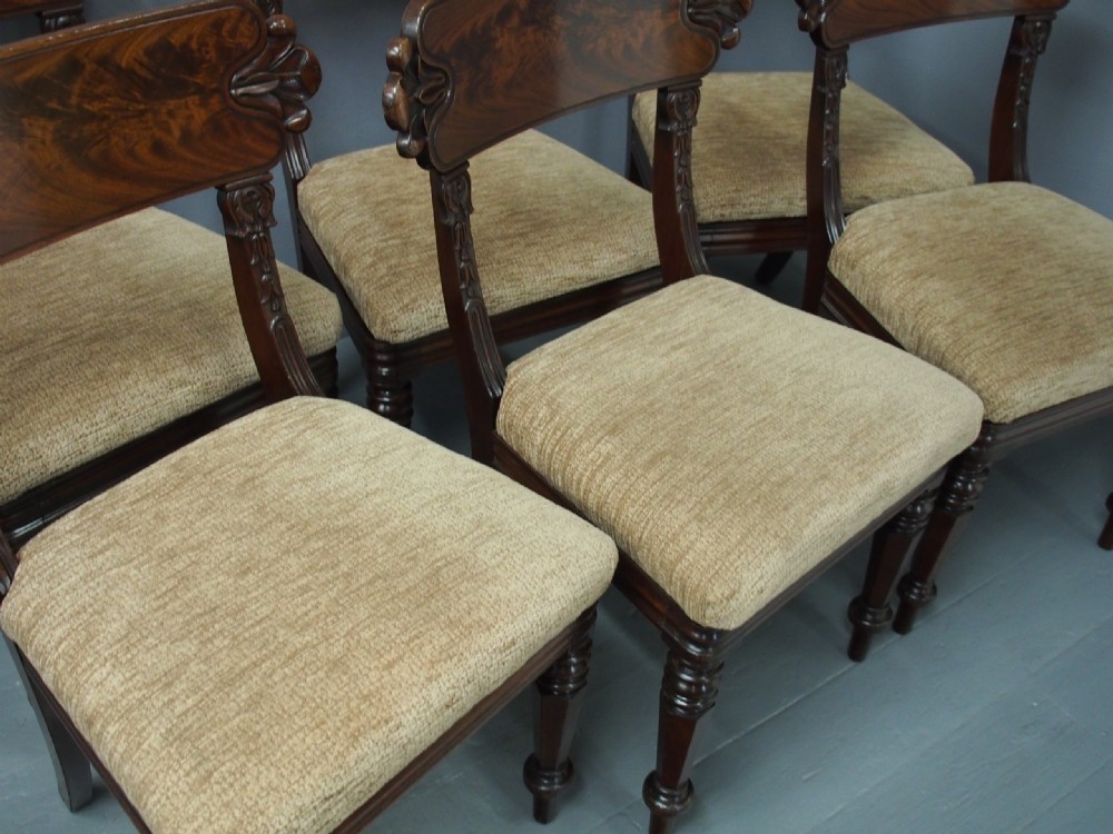 Set of 6 William IV Mahogany Dining Chairs View X