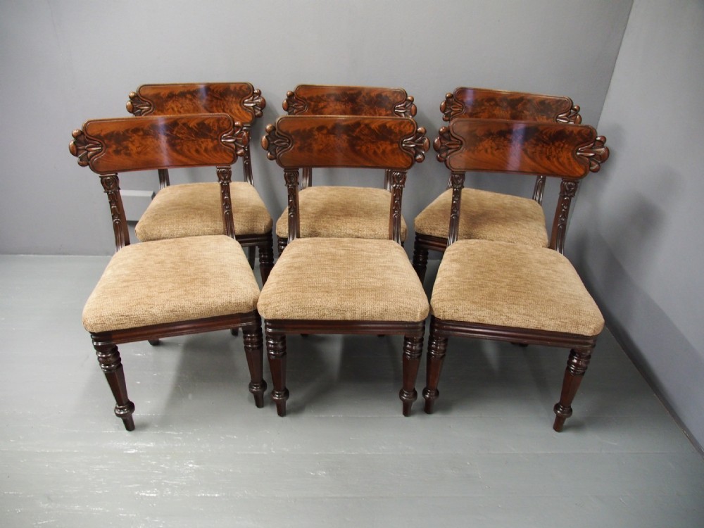 Set of 6 William IV Mahogany Dining Chairs View XII
