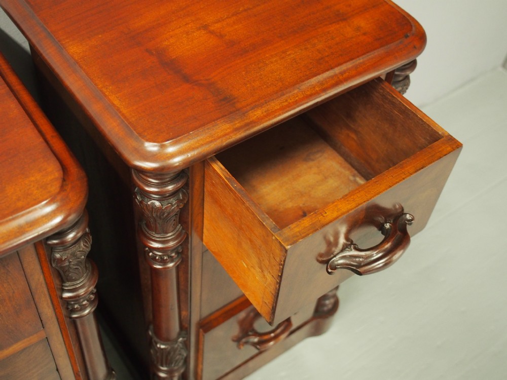 Pair of Victorian Mahogany Lockers or Chest of Drawers View VII