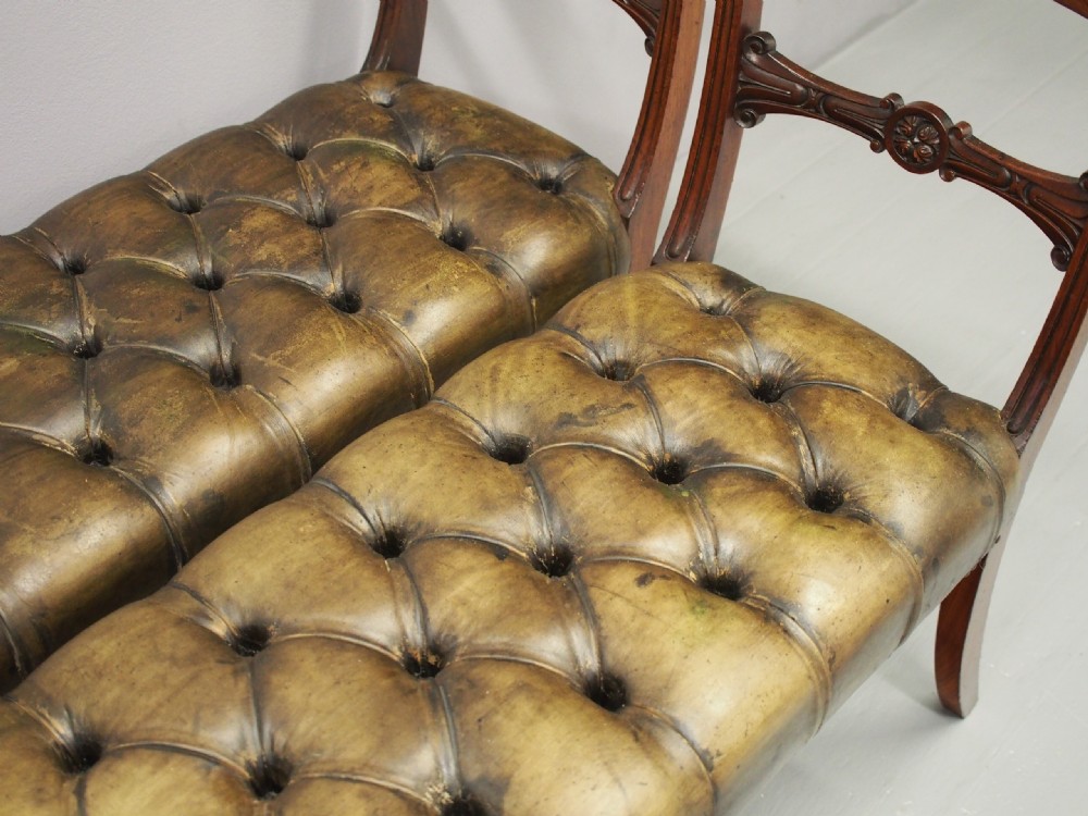 Pair of 19th Century Mahogany Window Seats View XIII