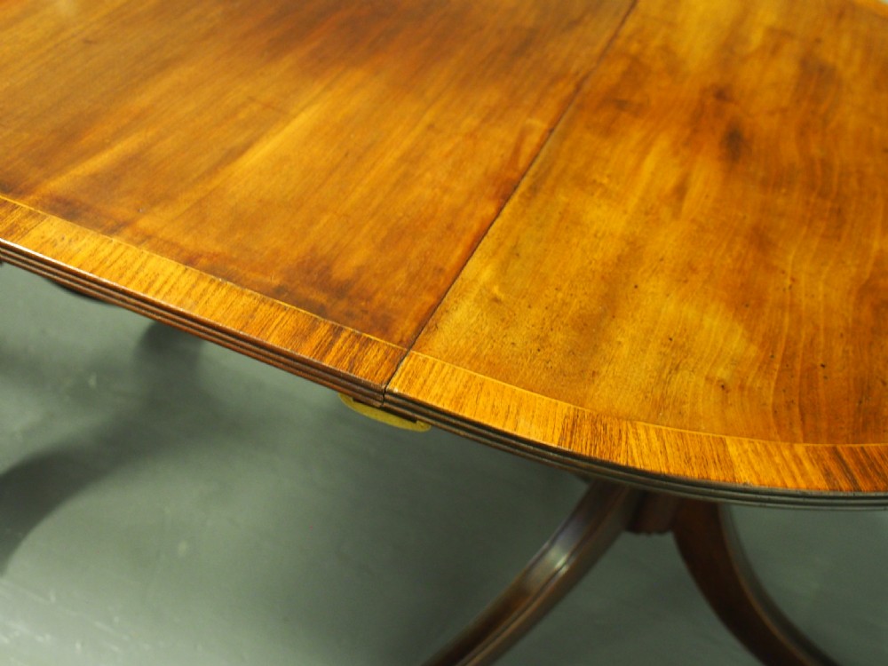 George III Style Pedestal Dining Table with 1 Leaf View VII