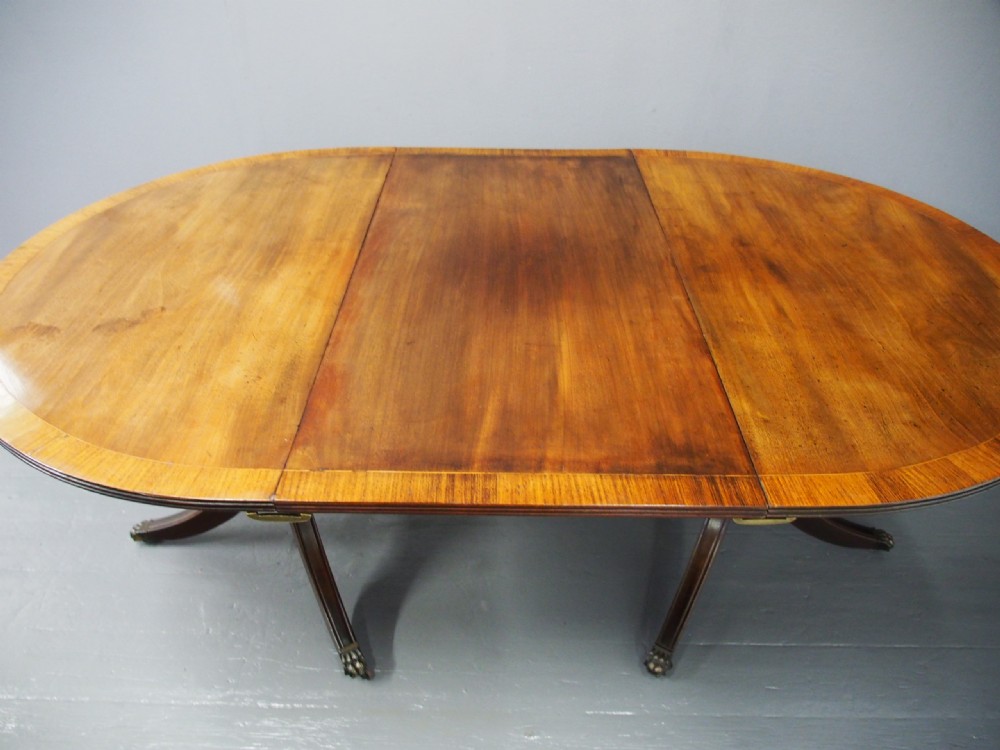 George III Style Pedestal Dining Table with 1 Leaf View X