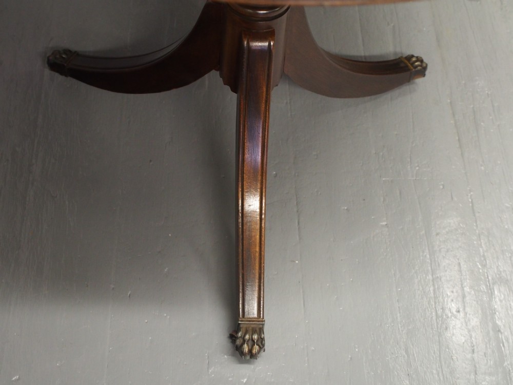 George III Style Pedestal Dining Table with 1 Leaf View XIV