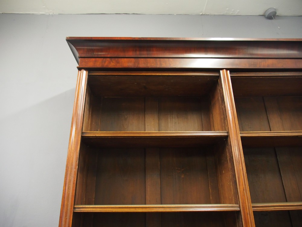 George IV Mahogany Two Part Open Bookcase View III