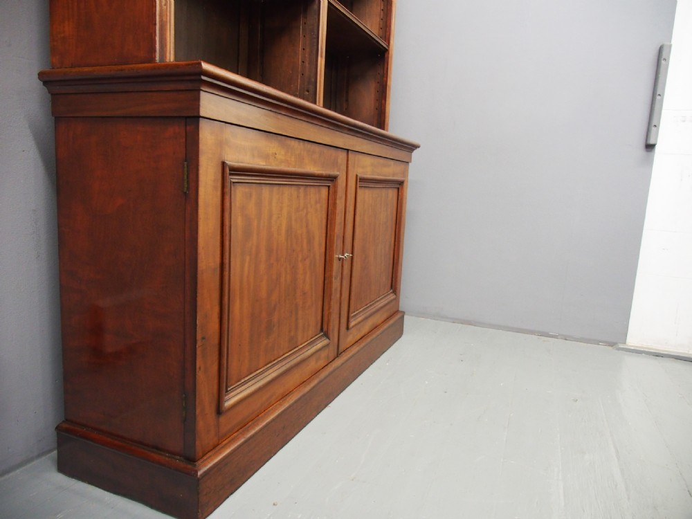 George IV Mahogany Two Part Open Bookcase View VI