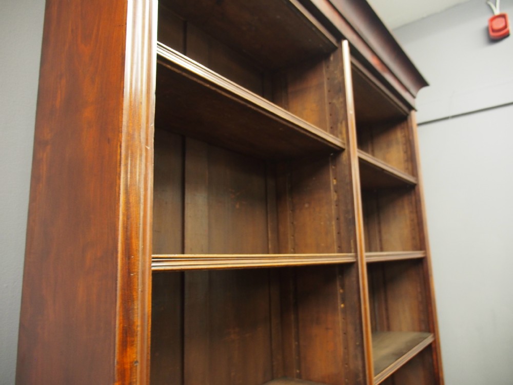 George IV Mahogany Two Part Open Bookcase View VII