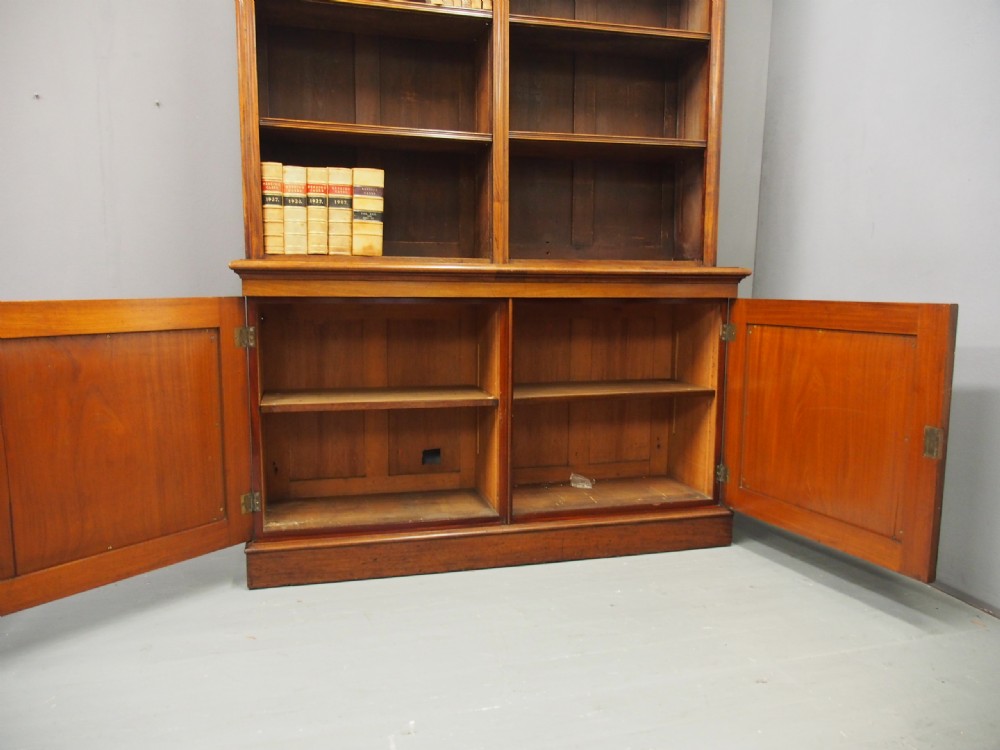 George IV Mahogany Two Part Open Bookcase View VIII
