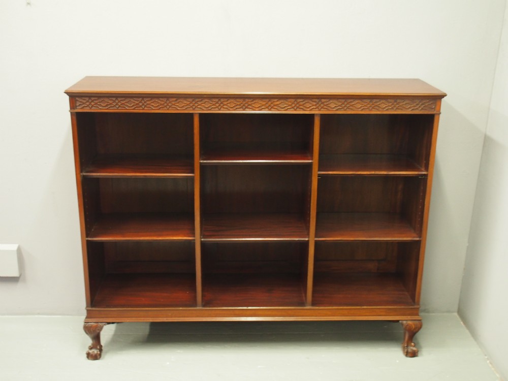 Georgian Style Mahogany Open Bookcase View V