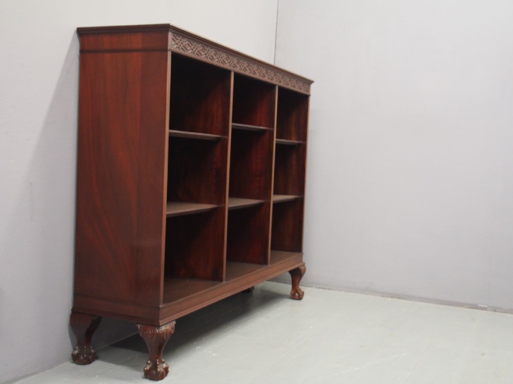 Georgian Style Mahogany Open Bookcase View VI