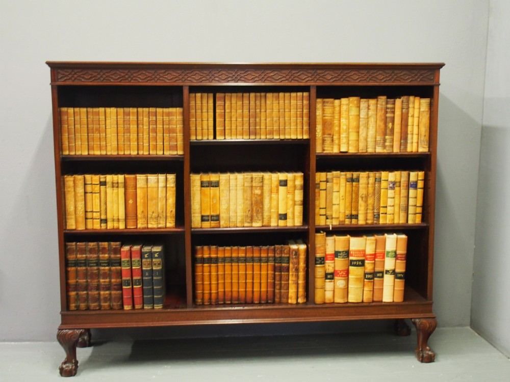 Georgian Style Mahogany Open Bookcase View X