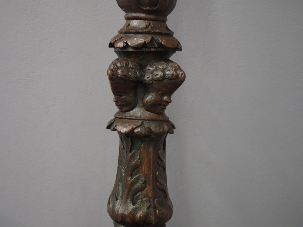 17th Century Carved Oak Stand View VIII