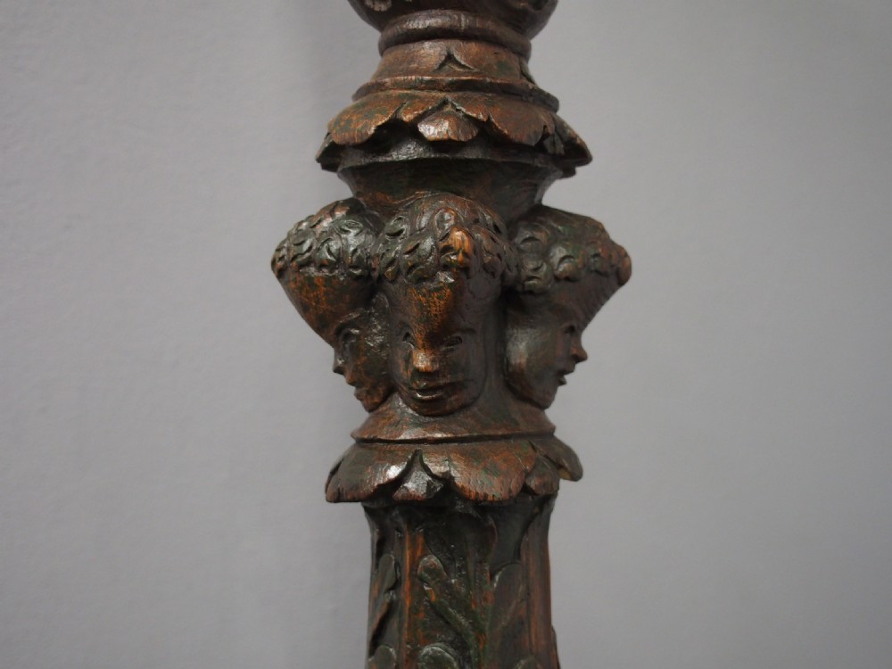 17th Century Carved Oak Stand View XII