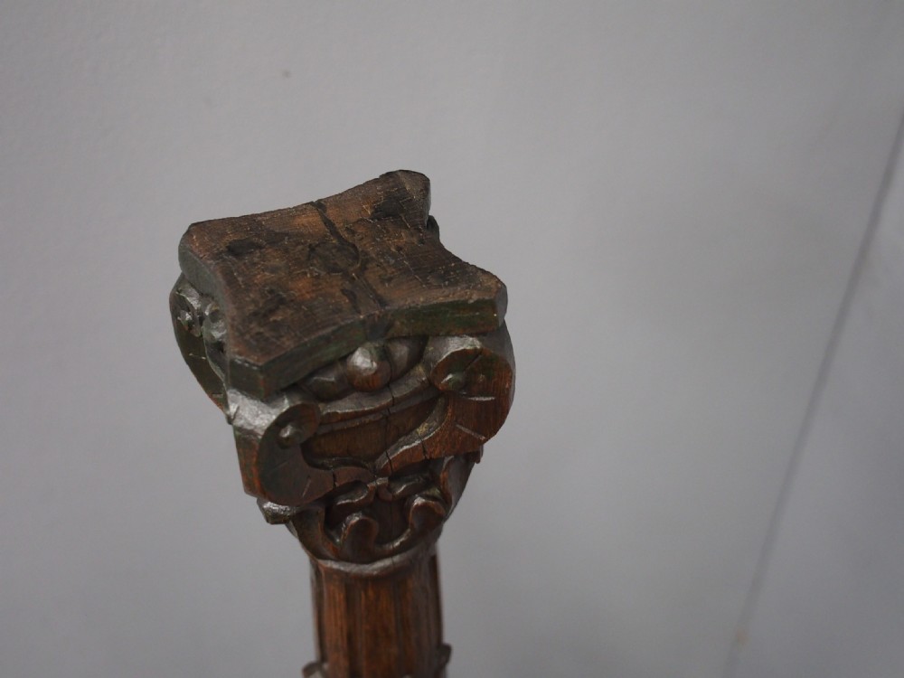 17th Century Carved Oak Stand View XIV