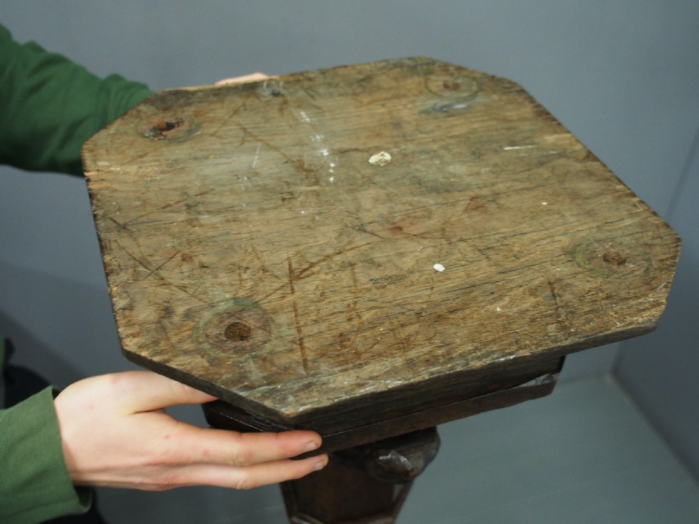 17th Century Carved Oak Stand View XV