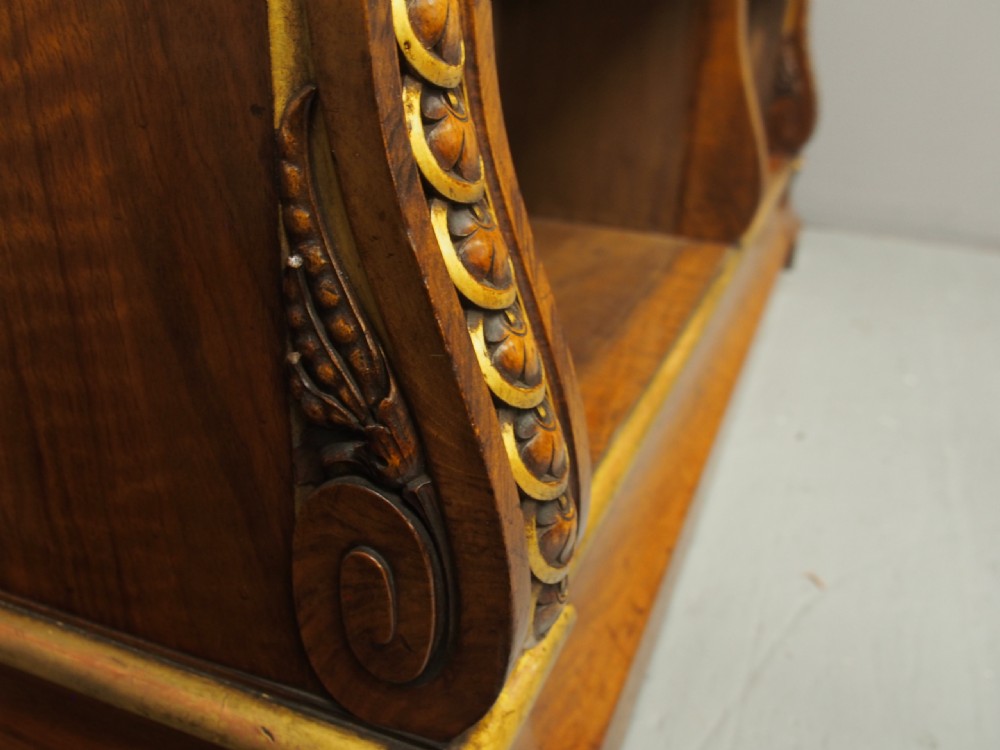 Victorian Carved and Gilded Waterfall Bookcase View V