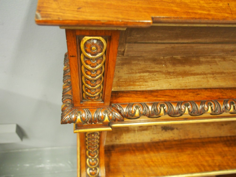 Victorian Carved and Gilded Waterfall Bookcase View VII