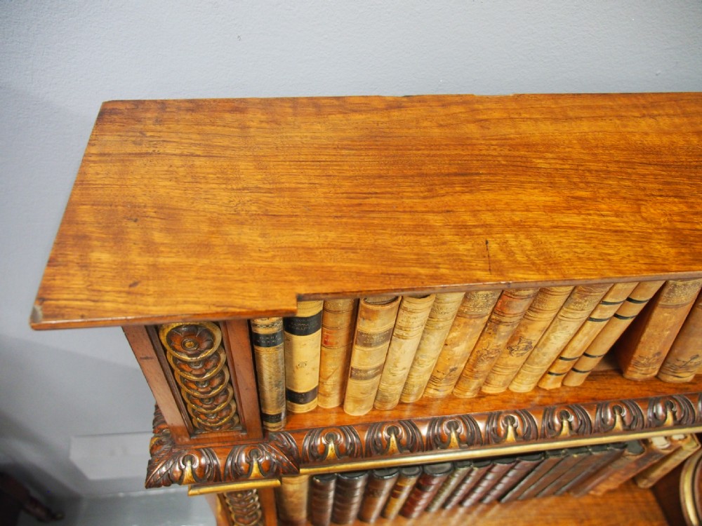 Victorian Carved and Gilded Waterfall Bookcase View IX