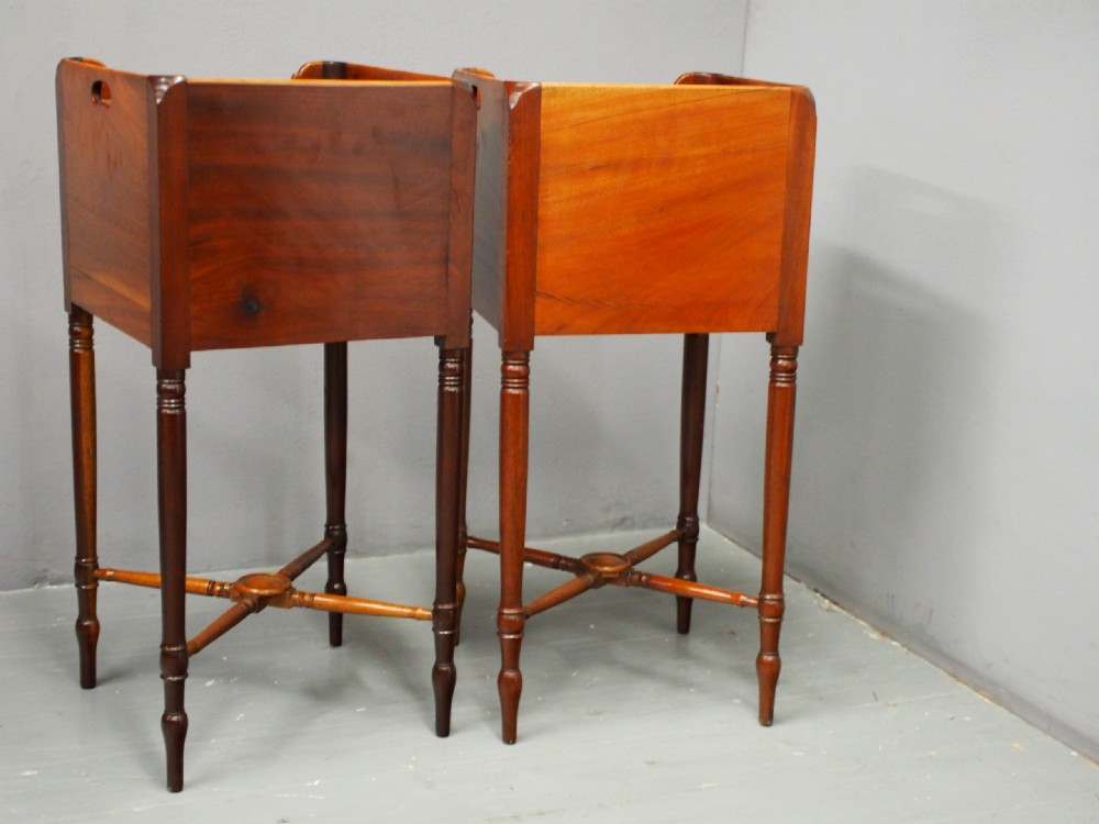 Pair of George III Mahogany Bedside Lockers View III